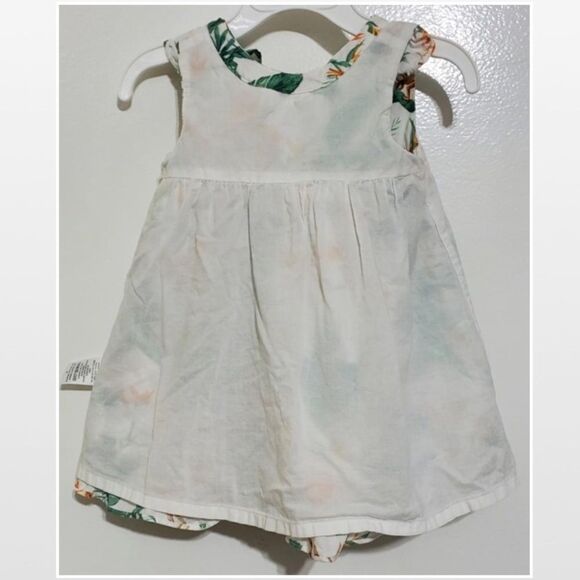 JANIE AND JACK Dress Kids 12-18 Months Tropical White Kid Girl Summer Set - Picture 7 of 16